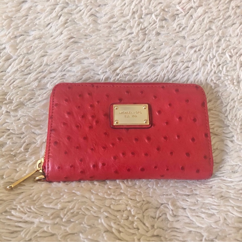 MICHAEL Michael Kors Red Essential Zip Wallet